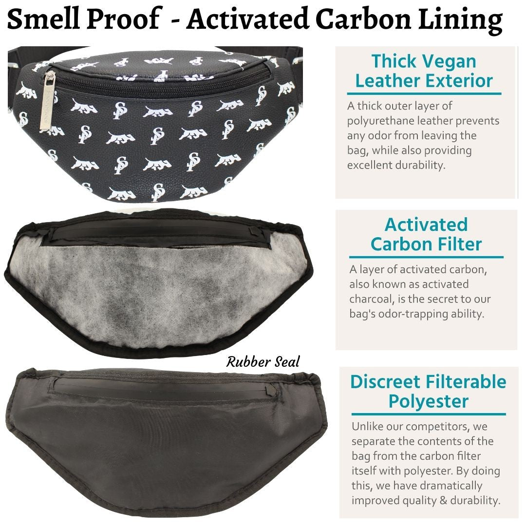 Elusive 2.0 in Black & White - Smell Proof Belt Bag