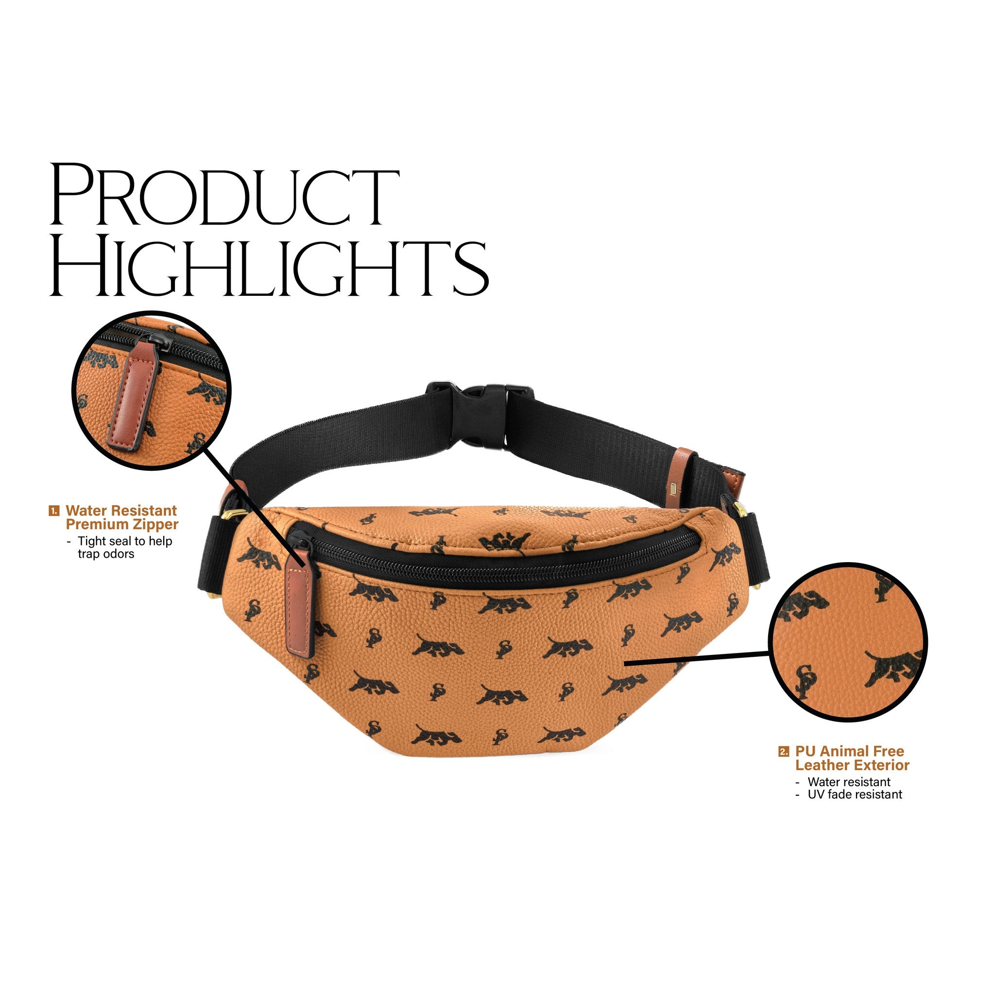 Elusive 1.0 in Tiger Orange - Smell Proof Belt Bag-Fanny Pack-Snoopproofbags