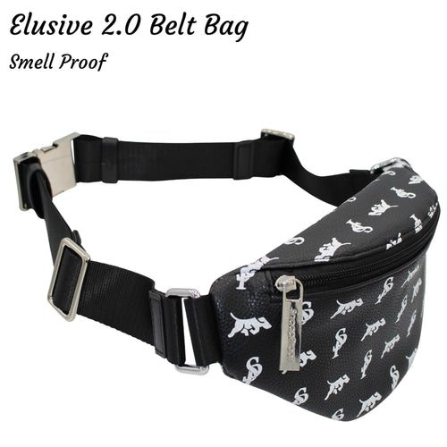 Elusive 2.0 in Black & White - Smell Proof Belt Bag-Fanny Pack-Snoopproofbags