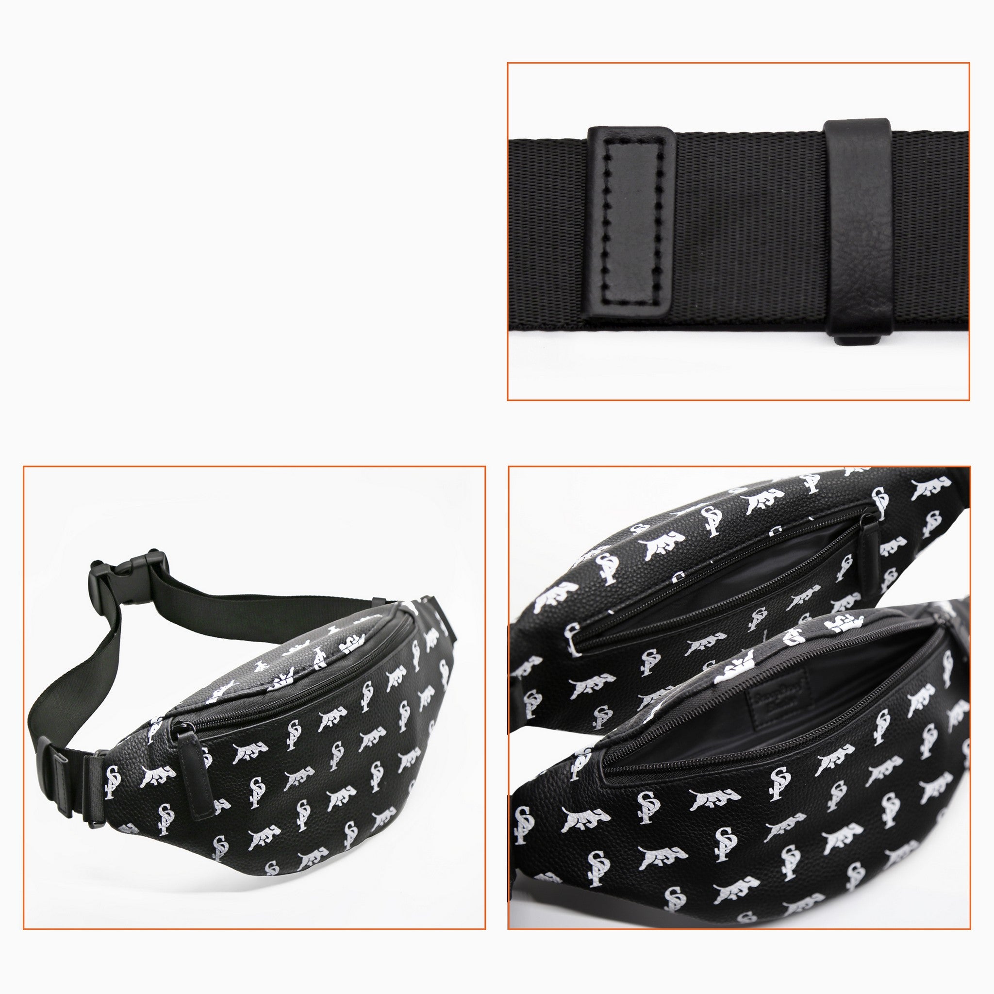 Elusive 1.0 in Black & White - Smell Proof Belt Bag-Fanny Pack-Snoopproofbags