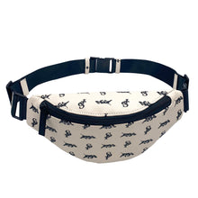 Load image into Gallery viewer, Elusive 2.0 Belt Bag in White &amp; Black (Black Hardware) - Smell Proof Belt Bag