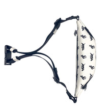 Load image into Gallery viewer, Elusive 2.0 Belt Bag in White &amp; Black (Black Hardware) - Smell Proof Belt Bag