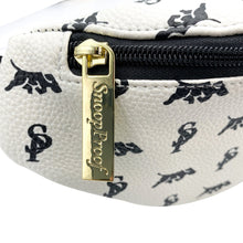 Load image into Gallery viewer, Elusive 2.0 Belt Bag in White &amp; Black (Gold Hardware) - Smell Proof Belt Bag