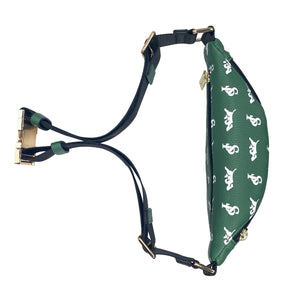 Elusive 2.0 Belt Bag in Green & White - Smell Proof Belt Bag