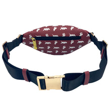 Load image into Gallery viewer, Elusive 2.0 Belt Bag in Maroon &amp; White - Smell Proof Belt Bag