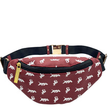 Load image into Gallery viewer, Elusive 2.0 Belt Bag in Maroon &amp; White - Smell Proof Belt Bag