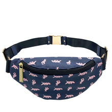 Load image into Gallery viewer, Elusive 2.0 Belt Bag in Navy Blue &amp; Pink - Smell Proof Belt Bag