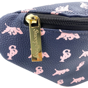 Elusive 2.0 Belt Bag in Navy Blue & Pink - Smell Proof Belt Bag