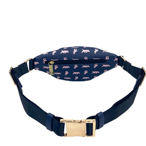 Elusive 2.0 Belt Bag in Navy Blue & Pink - Smell Proof Belt Bag
