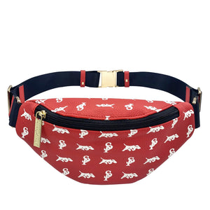 Elusive 2.0 Belt Bag in Red & White - Smell Proof Belt Bag