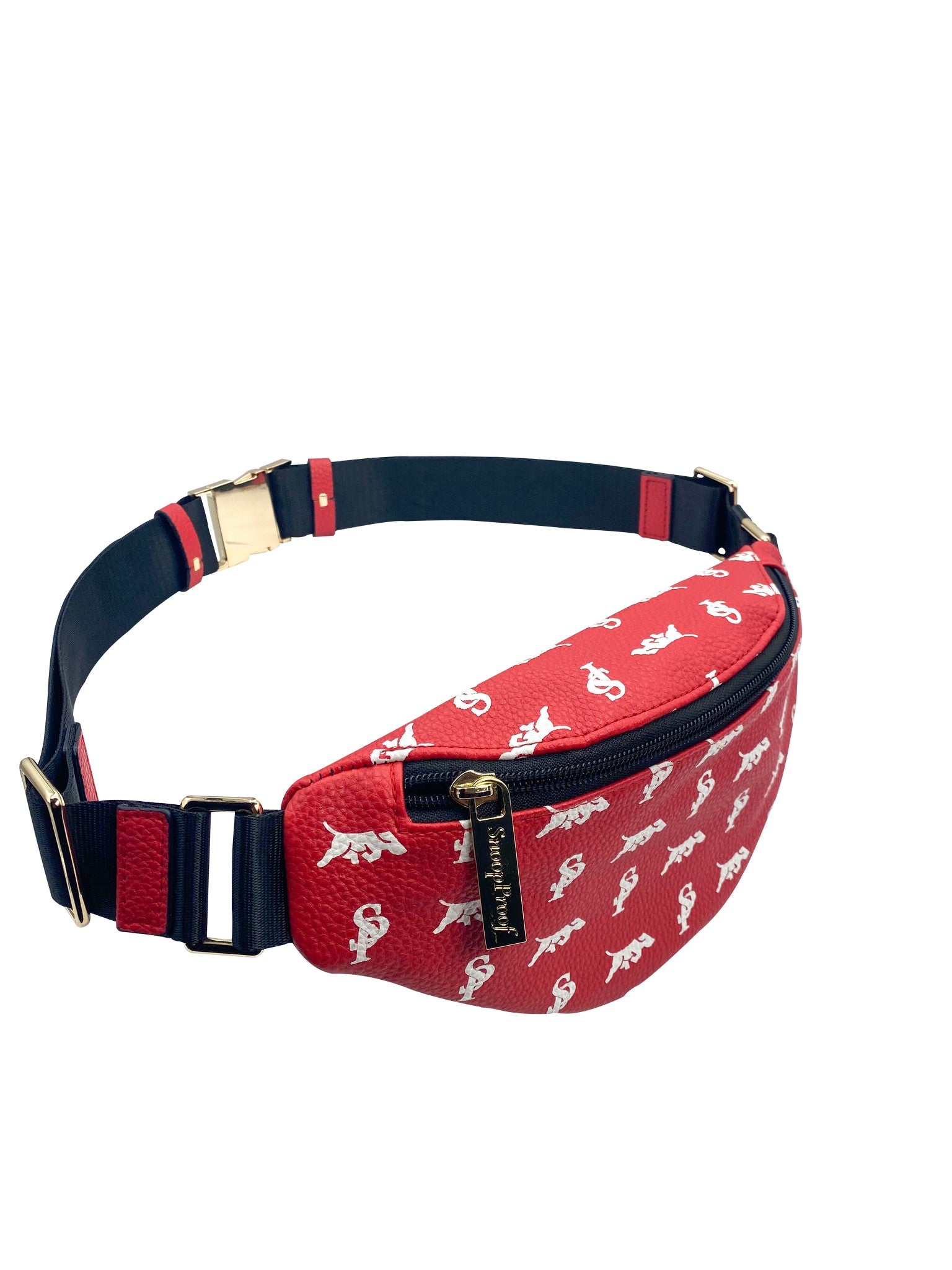 Elusive 2.0 Belt Bag in Red & White - Smell Proof Belt Bag