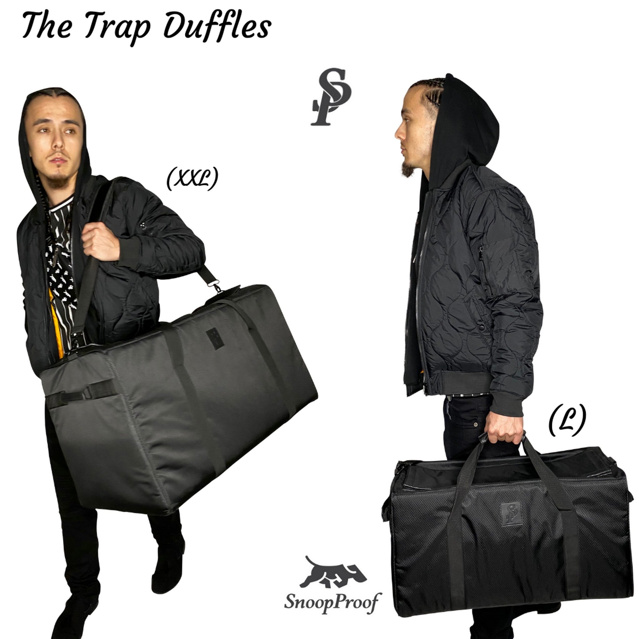The Trap Duffle (XXL) in Black - Smell Proof Duffle Bag-Duffle Bag-Snoopproofbags